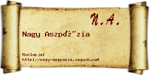 Nagy Aszpázia névjegykártya